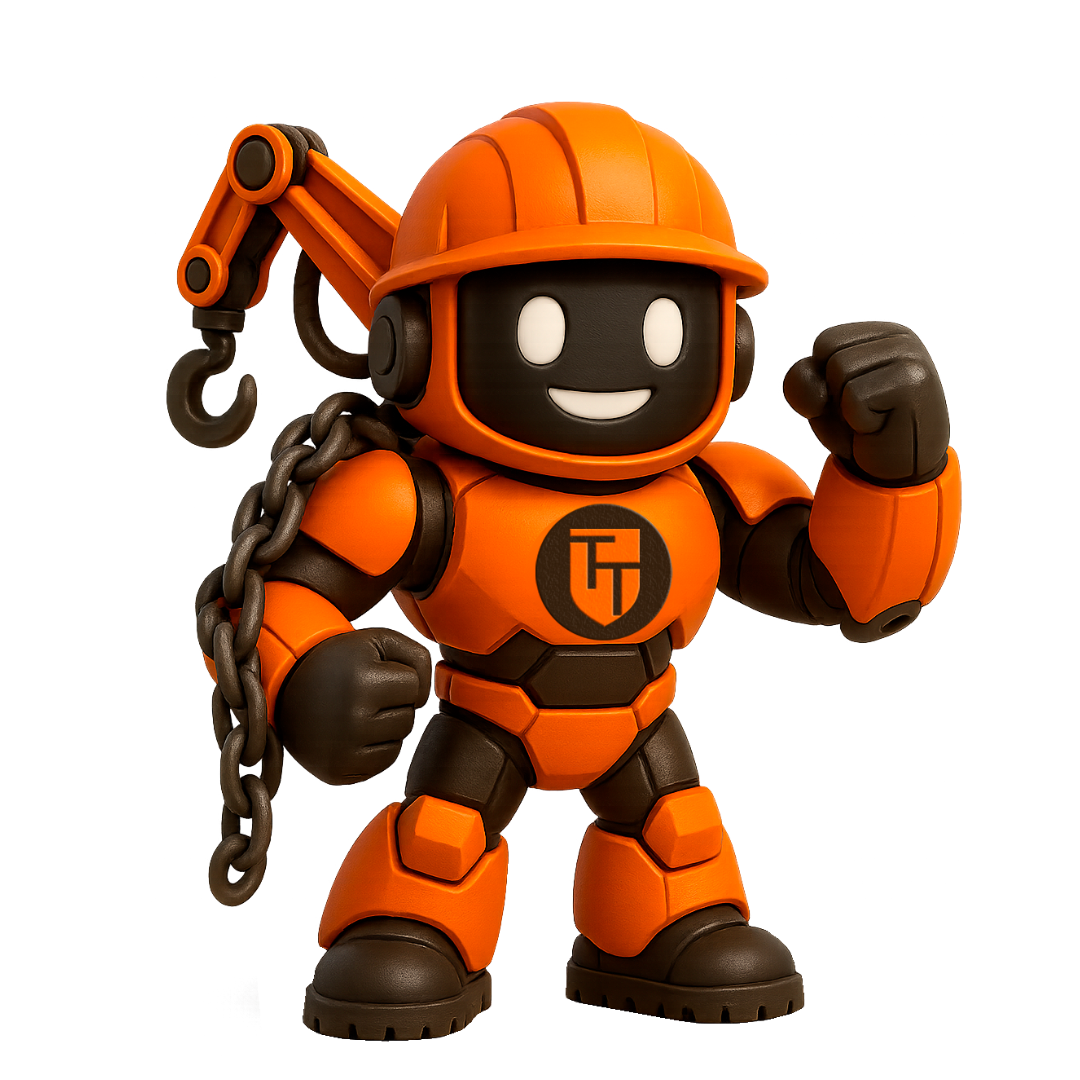 Guindaste Robotã da Titã Guindastes em operação de içamento técnico com alto alcance em Sorocaba/SP